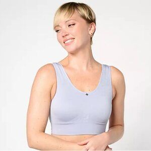 Breezies Women's Bra Sz L Active Comfort Seamless Wirefree Stone Blue